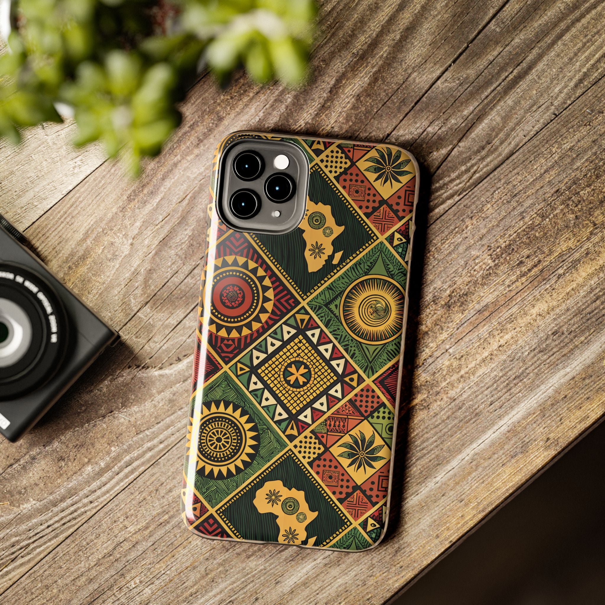 Afrocentric Tribal Pattern Tough Phone Case – African Heritage Style for iPhone & Samsung