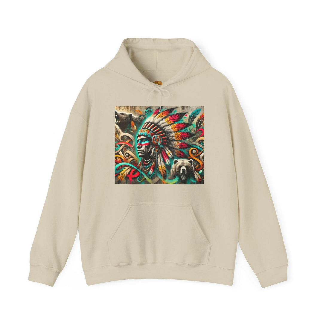 Empower your style with a Tribal Guardian Hoodie, embracing Indigenous culture and cultural pride.