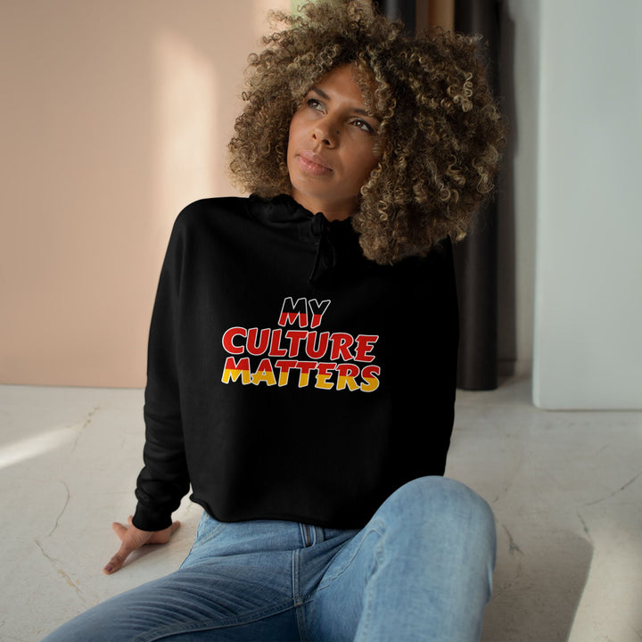 Native 'Culture Matters' Crop Hoodie