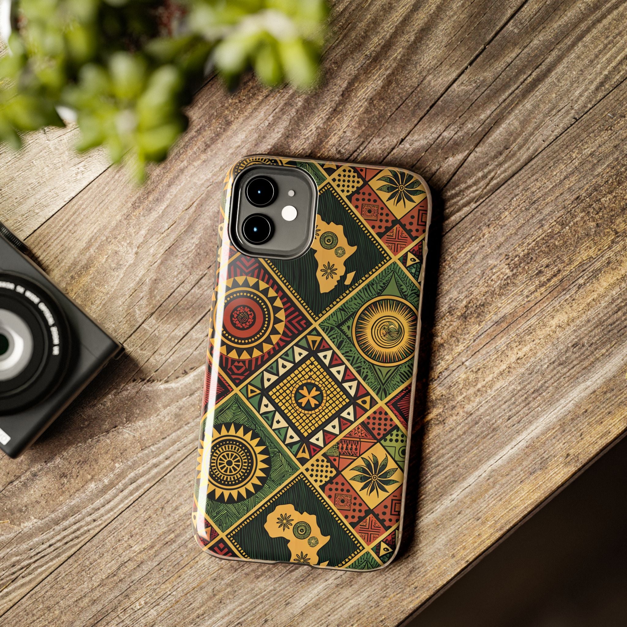 Afrocentric Tribal Pattern Tough Phone Case – African Heritage Style for iPhone & Samsung