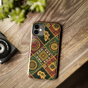 Afrocentric Tribal Pattern Tough Phone Case – African Heritage Style for iPhone & Samsung