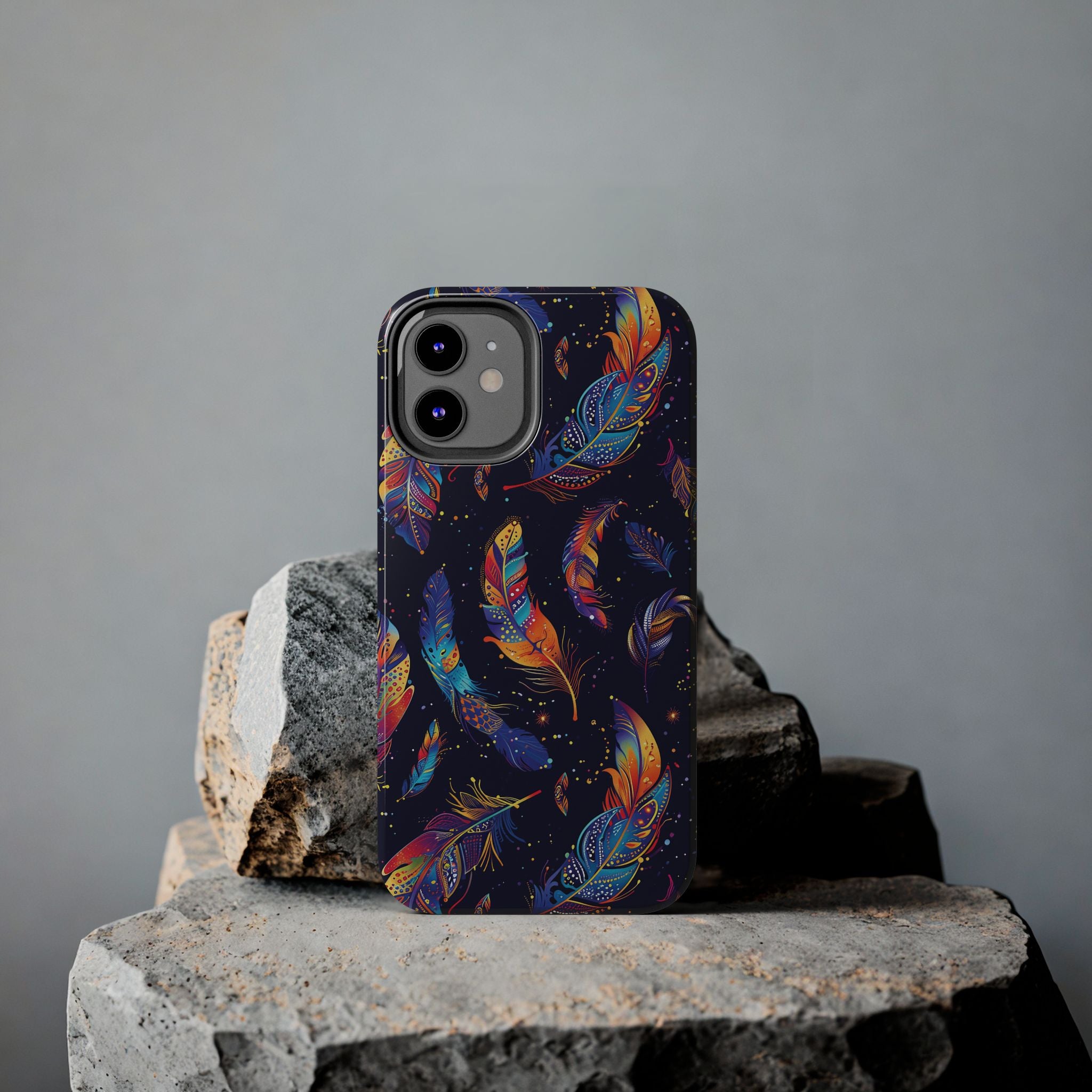 Native American Feather Tough Phone Case – Tribal Protection with Meaning for iPhone & Samsung