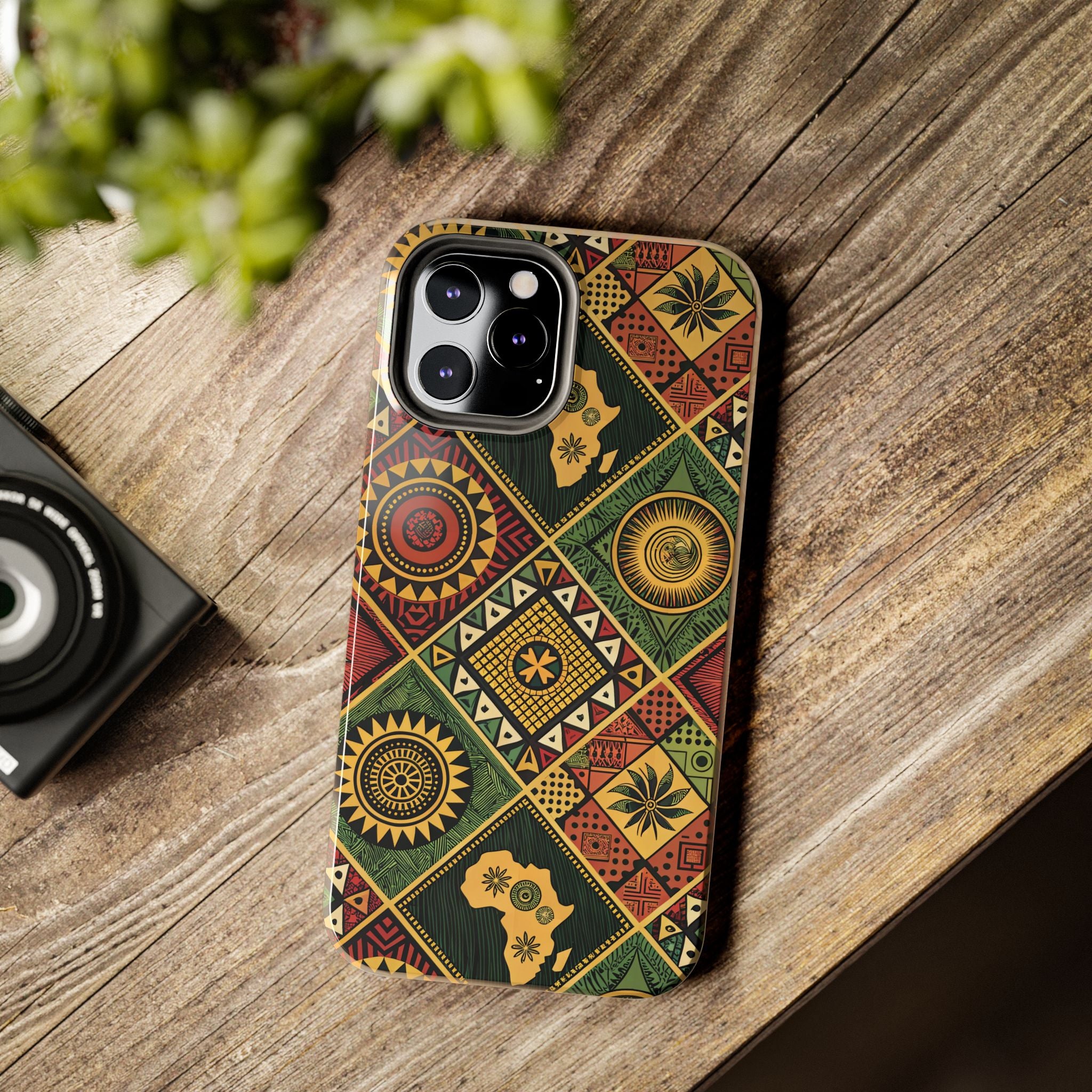 Afrocentric Tribal Pattern Tough Phone Case – African Heritage Style for iPhone & Samsung