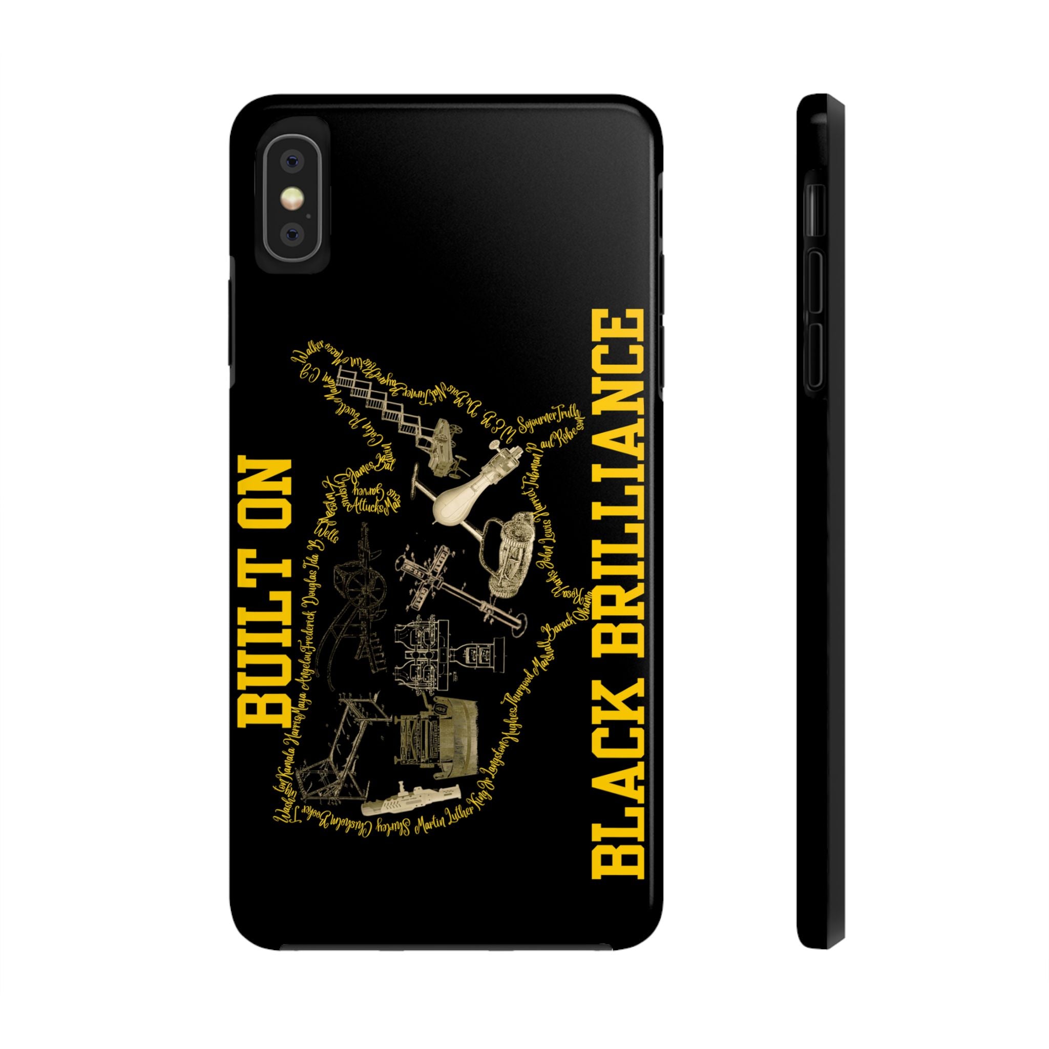 Built on Black Excellence Tough Phone Case – Melanin Magic Power Statement | iPhone & Samsung