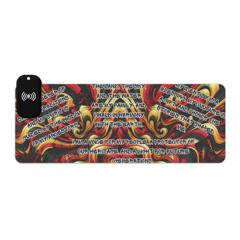 Indigenous Affirmations with Wireless Charging Deskmat.