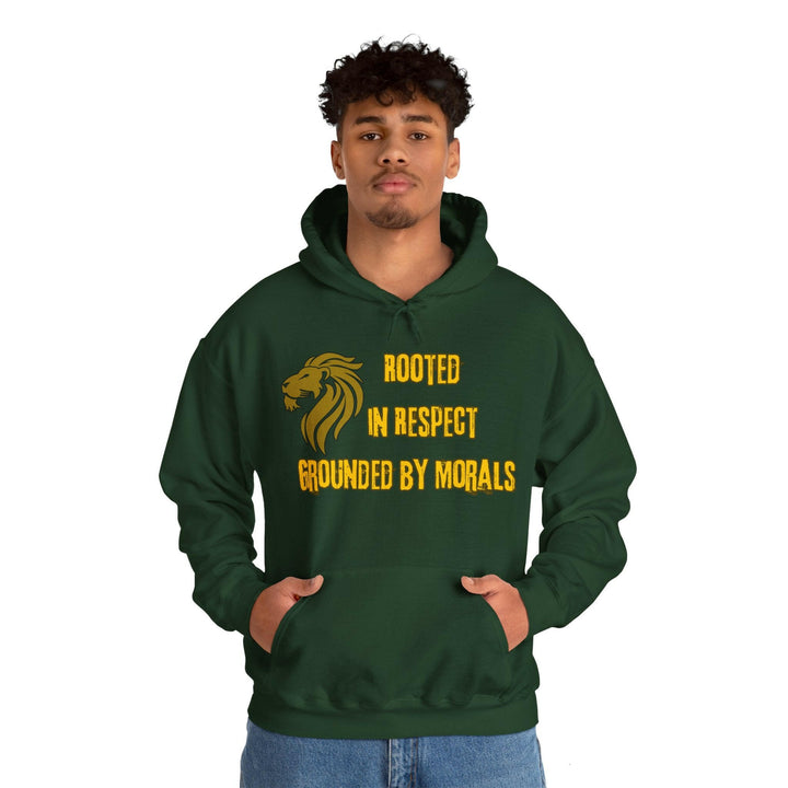 Rooted in Respect, Grounded by Morals Unisex Hoodie - MKCM Modern Designs