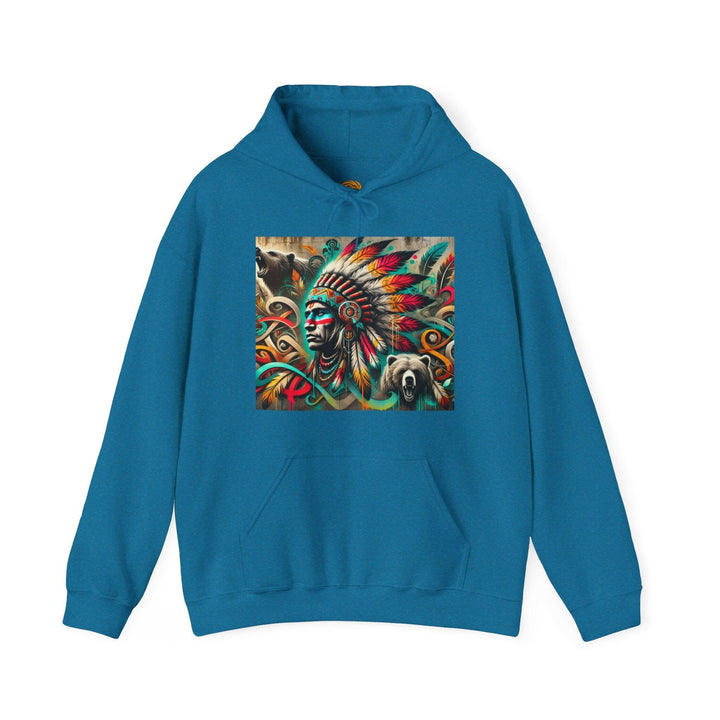 Empower your style with a Tribal Guardian Hoodie, embracing Indigenous culture and cultural pride.