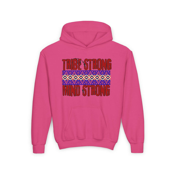 Empowerment and Cultural Unity depicted through Tribe Strong Youth Hoodie, promoting Identity and Pride.