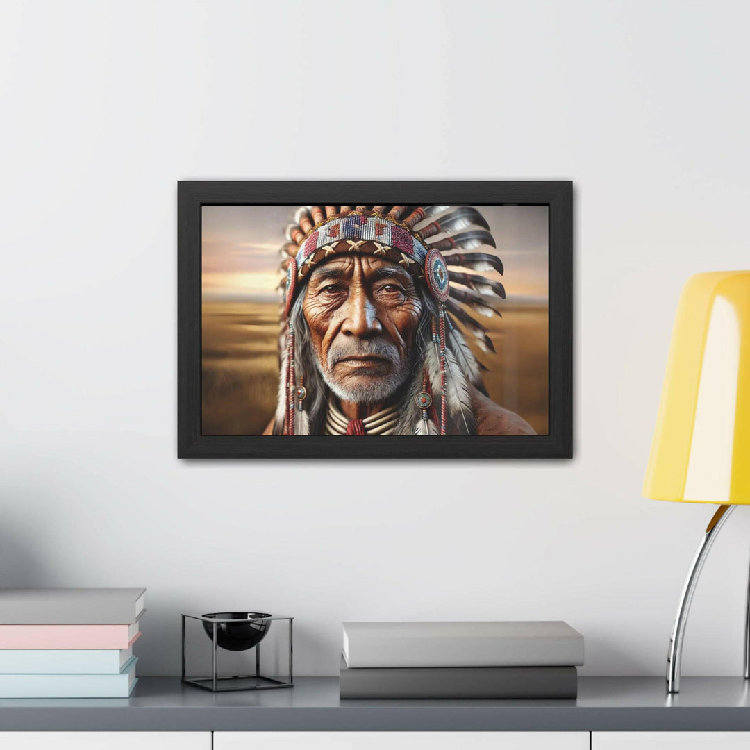 Native American Elder Framed Art.