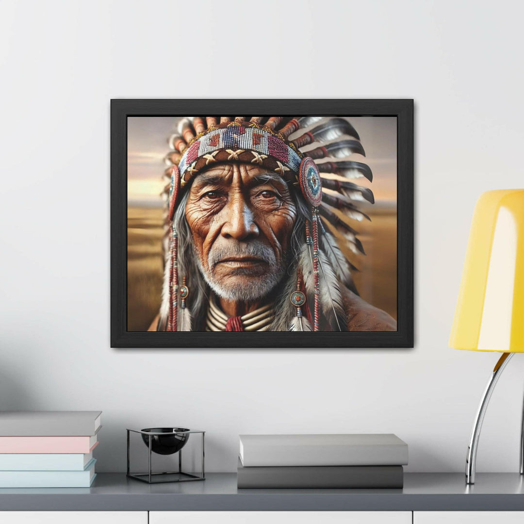 Native American Elder Framed Art.