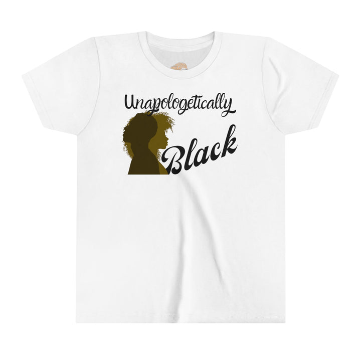 Unapologetically Black youth tee showcasing pride - Empower youths with this bold statement piece for empowerment.