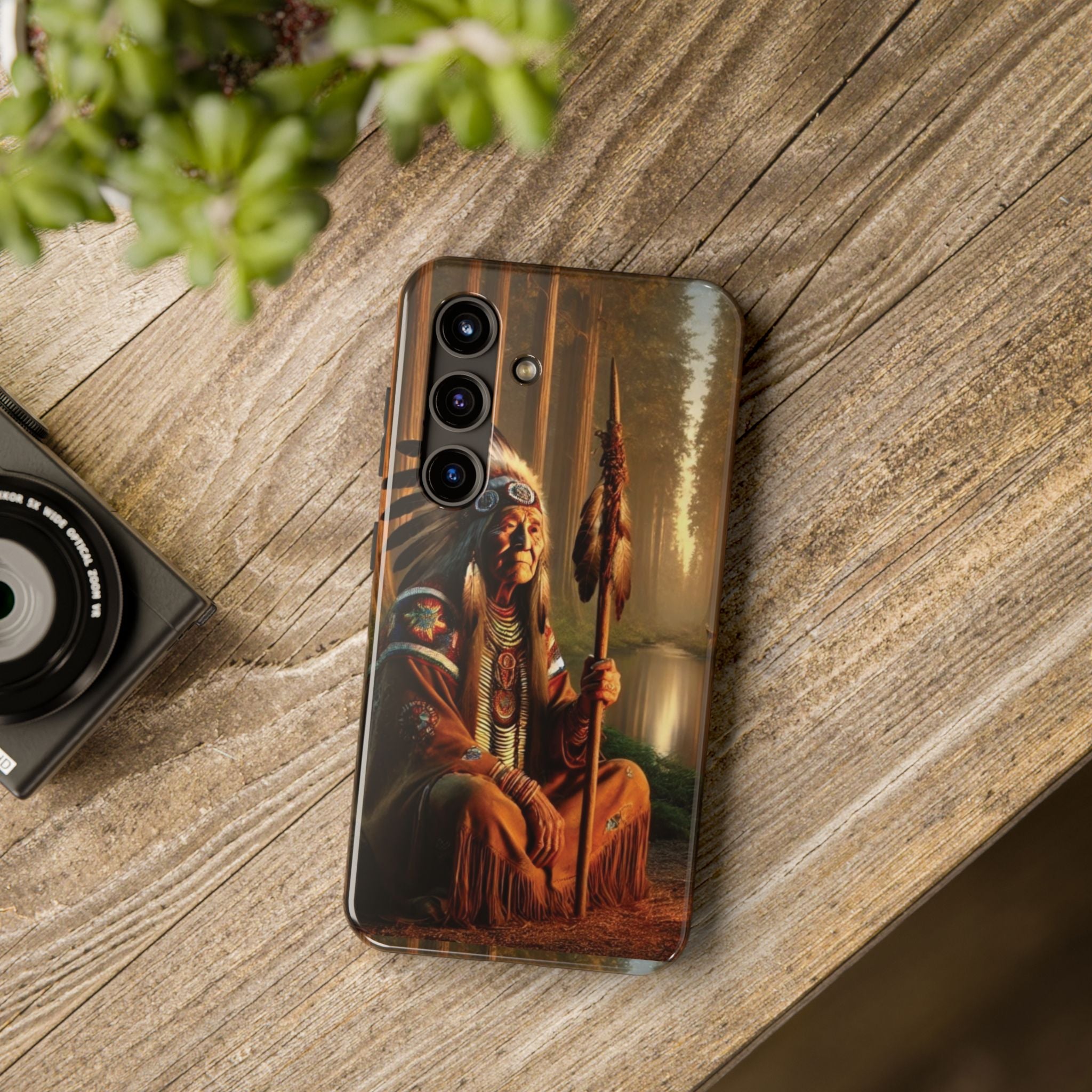 Native American Elder Tough Phone Case – Indigenous Warrior Wisdom for iPhone & Samsung