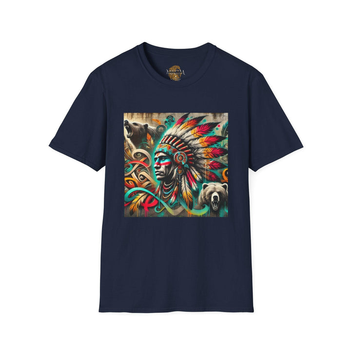 Tribal Guardian T-shirt showcasing Native Pride - SEO optimized ALT tag for online visibility