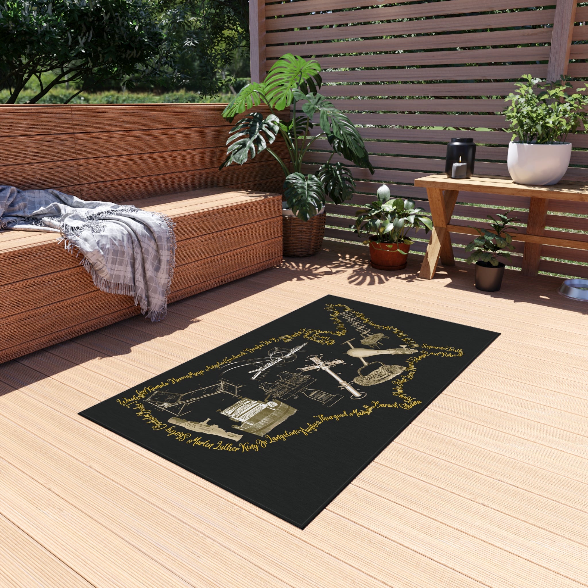 Black Excellence Rug – Afrocentric Power Statement Rug for Cultural Pride Home