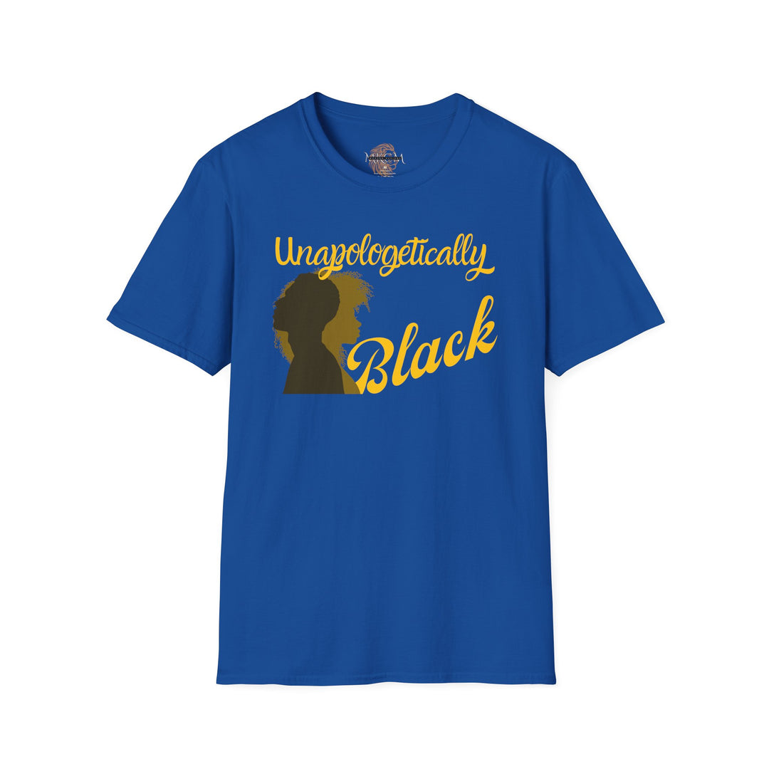 Empowerment-themed Unapologetically Black tee promoting unity and pride