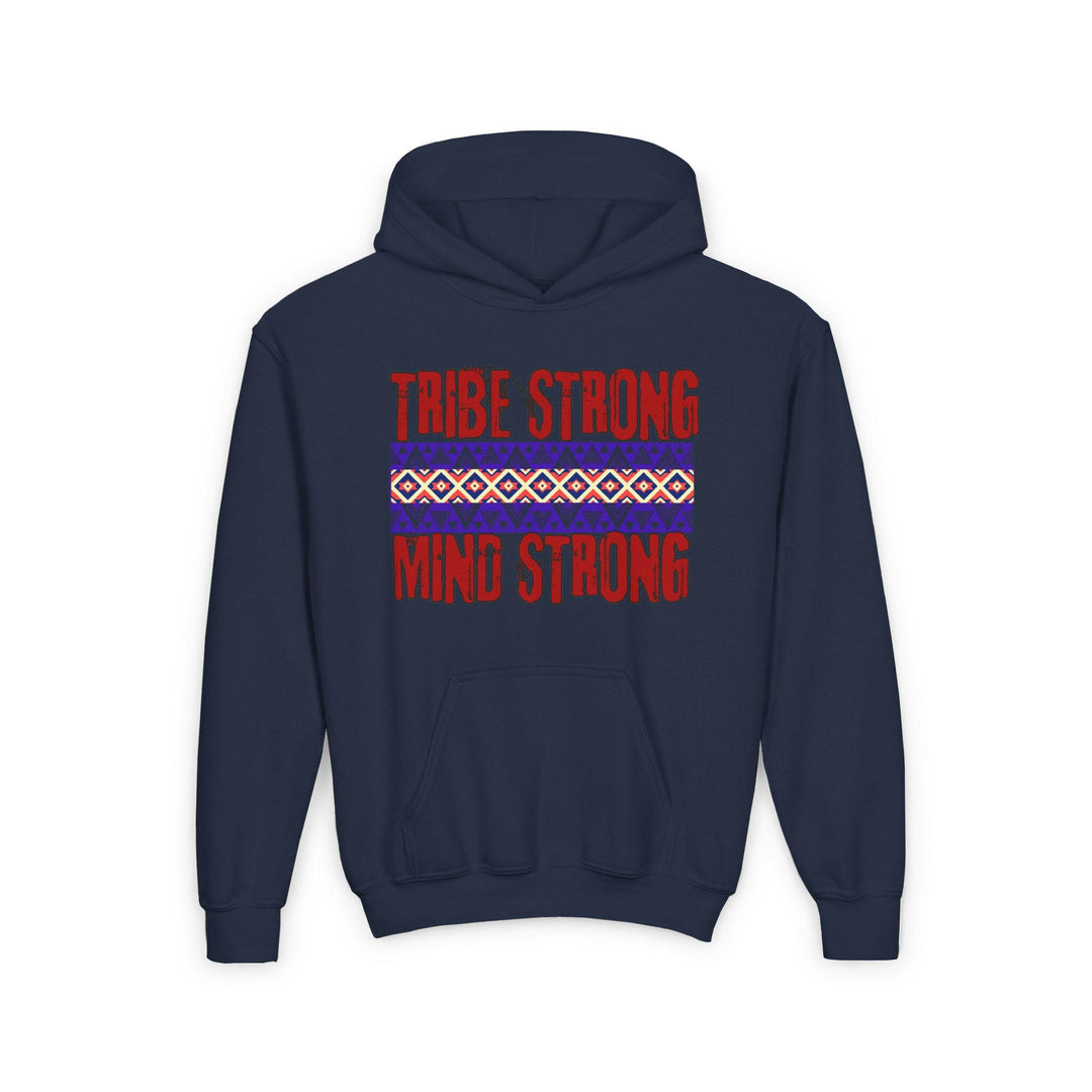 Empowerment and Cultural Unity depicted through Tribe Strong Youth Hoodie, promoting Identity and Pride.