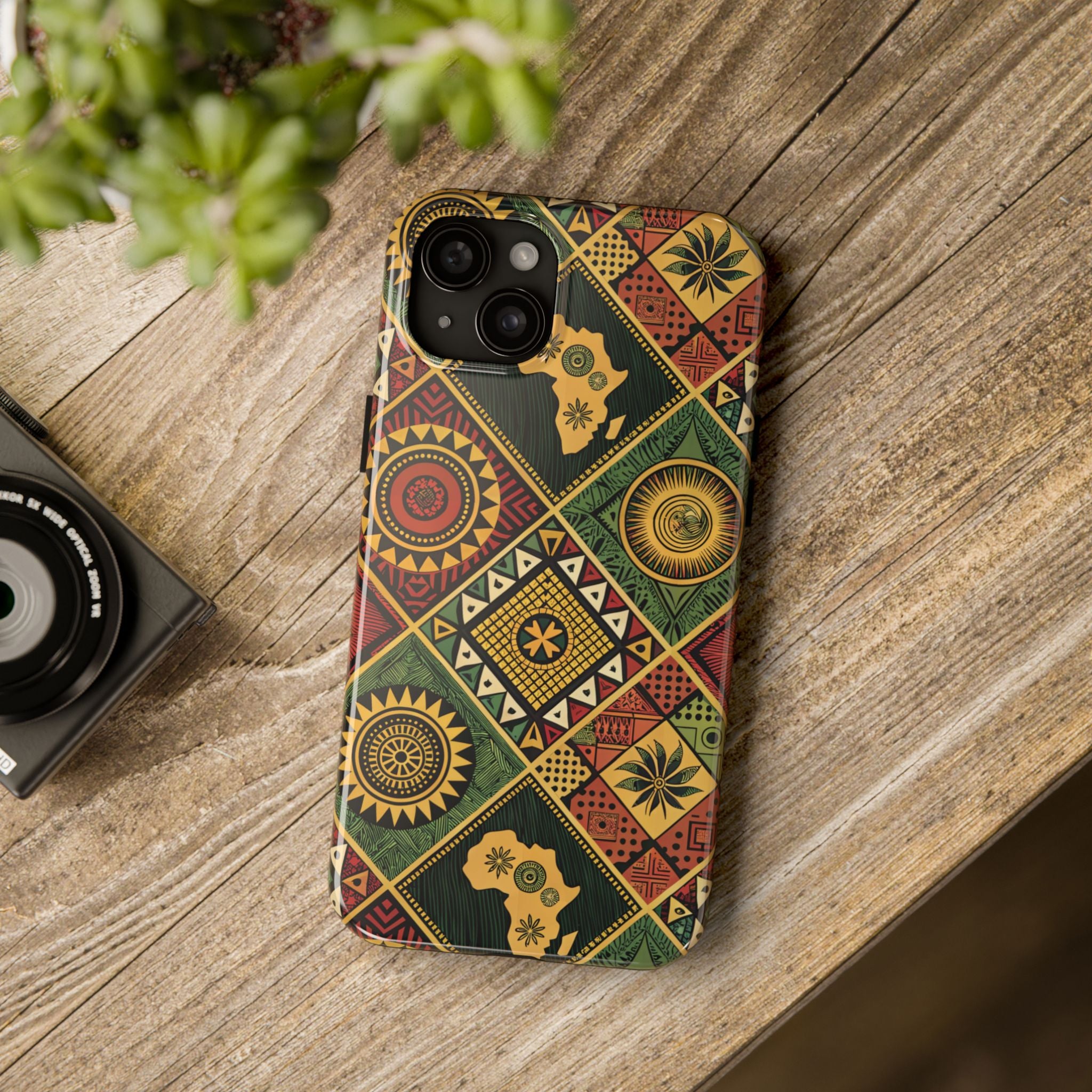 Afrocentric Tribal Pattern Tough Phone Case – African Heritage Style for iPhone & Samsung