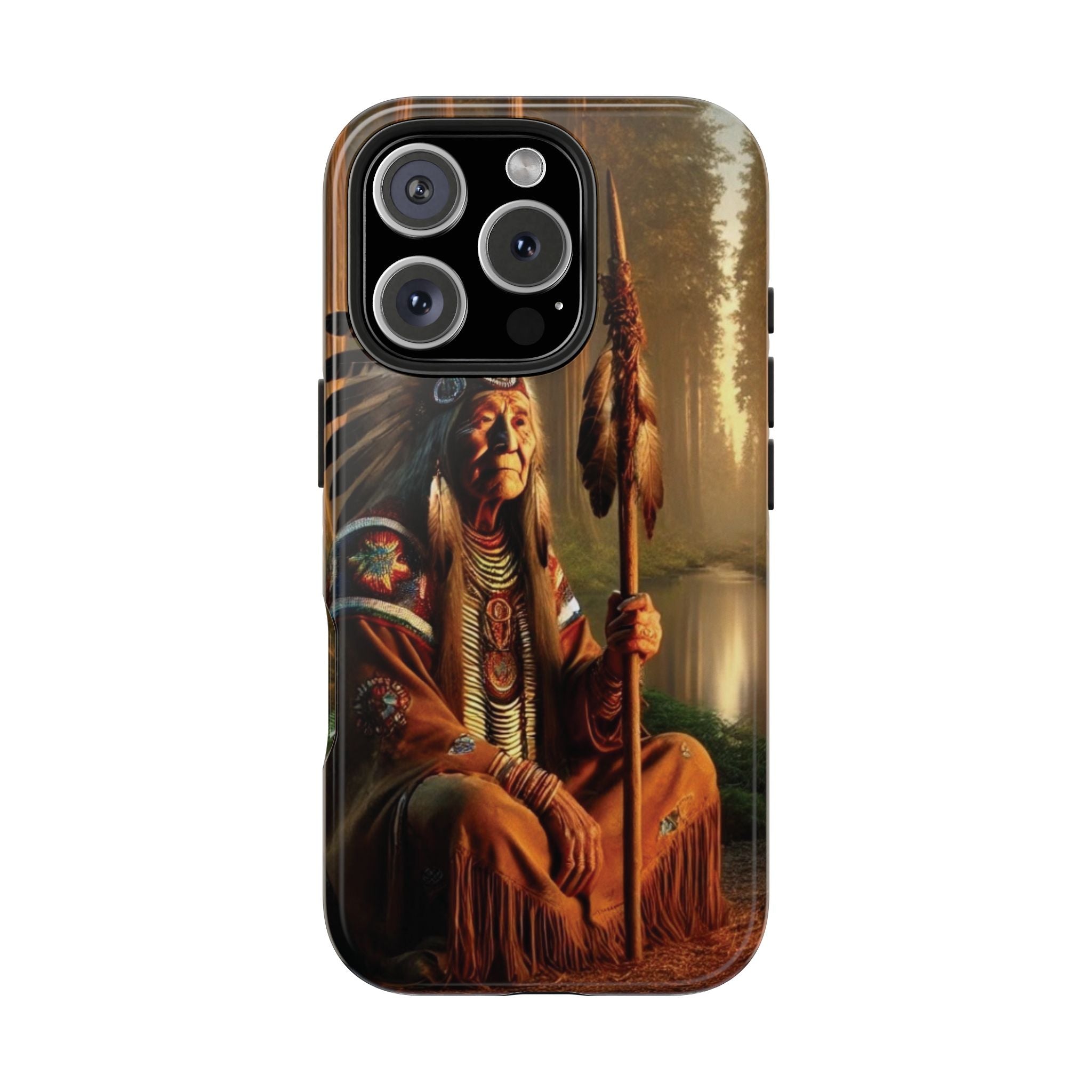 Native American Elder Tough Phone Case – Indigenous Warrior Wisdom for iPhone & Samsung