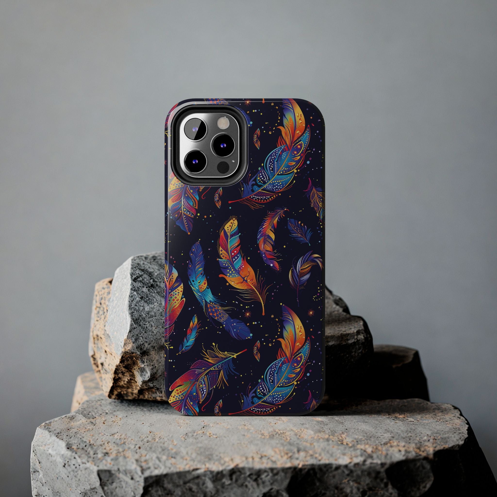 Native American Feather Tough Phone Case – Tribal Protection with Meaning for iPhone & Samsung