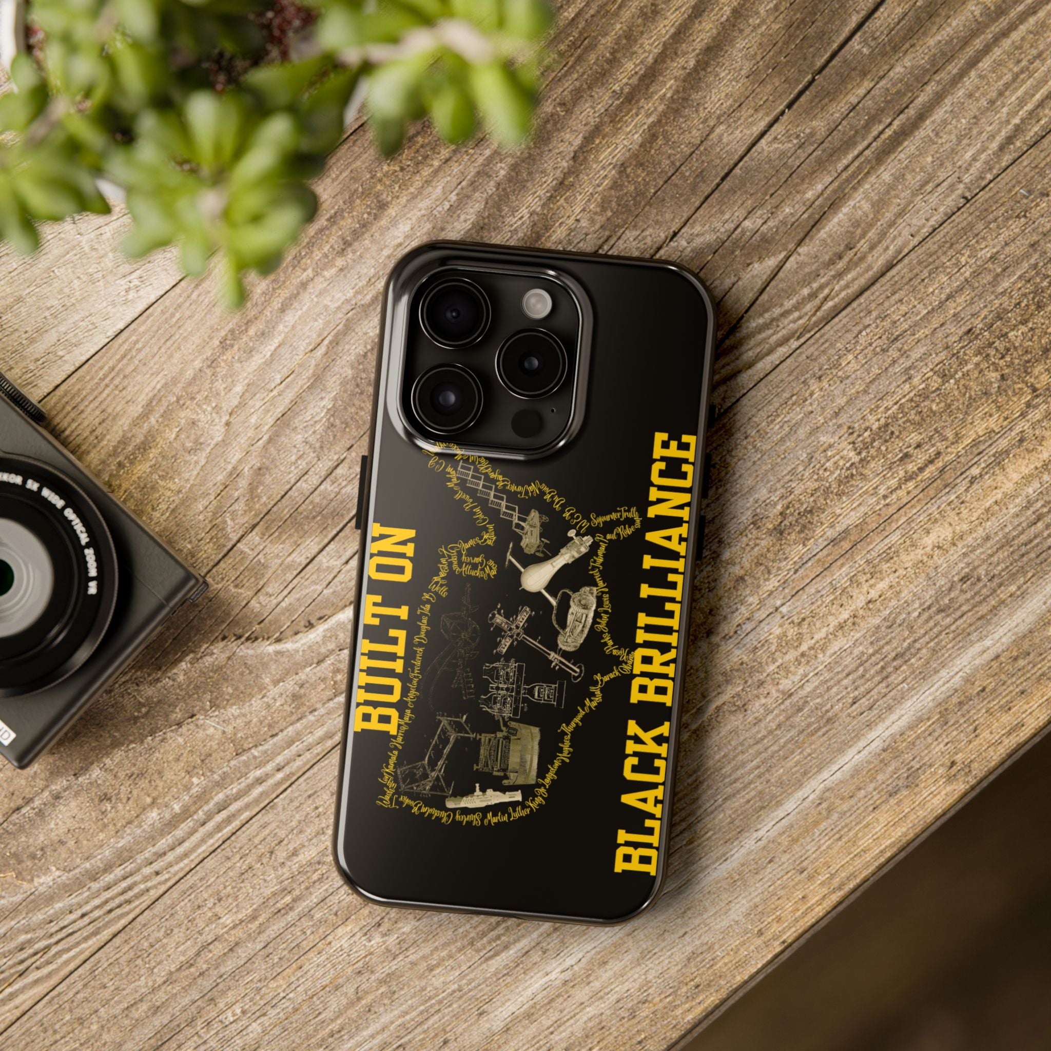 Built on Black Excellence Tough Phone Case – Melanin Magic Power Statement | iPhone & Samsung