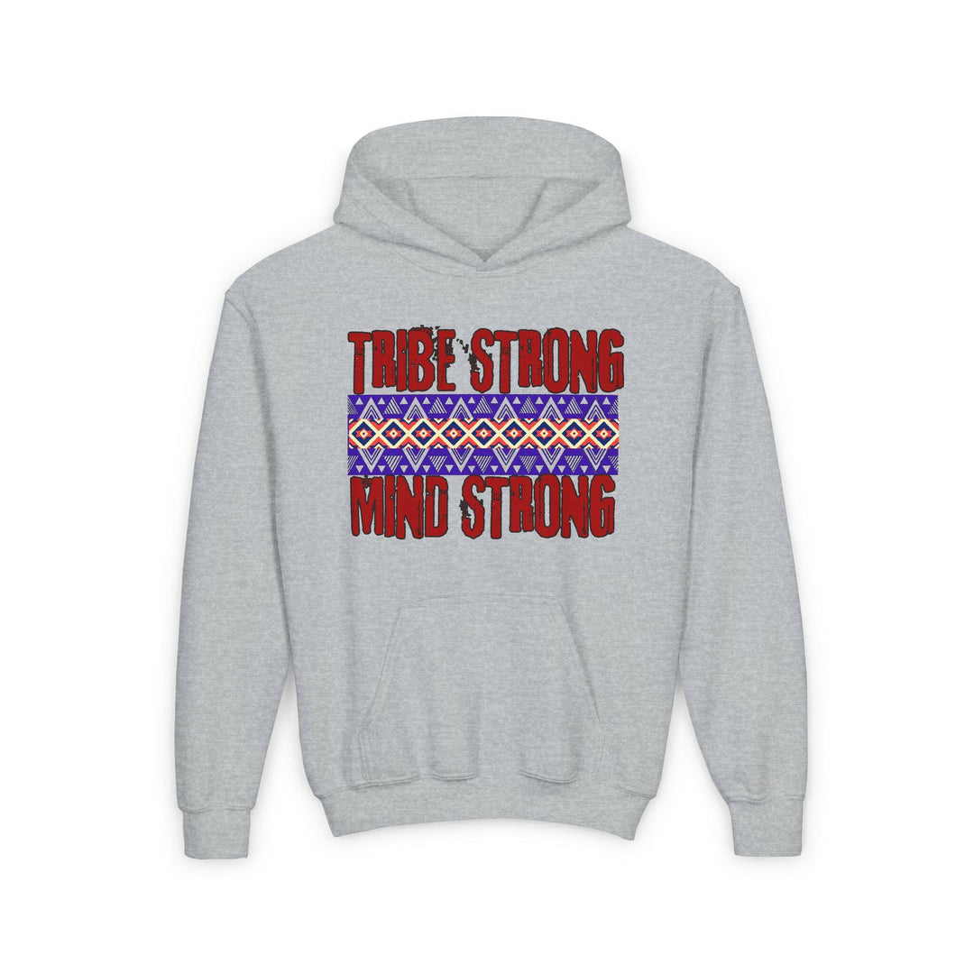 Empowerment and Cultural Unity depicted through Tribe Strong Youth Hoodie, promoting Identity and Pride.