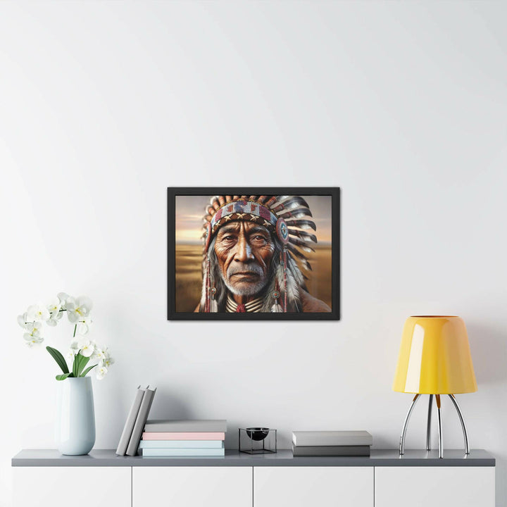 Native American Elder Framed Art.