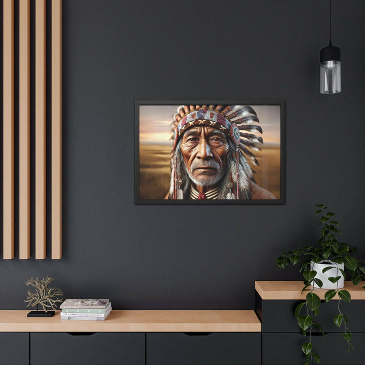 Native American Elder Framed Art.