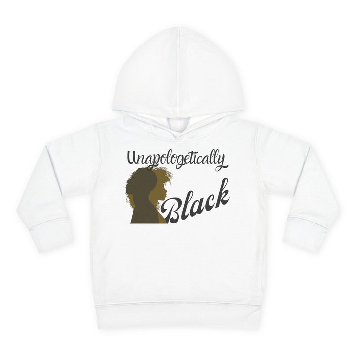 Unapologetically Black toddler hoodie showcasing unity and pride