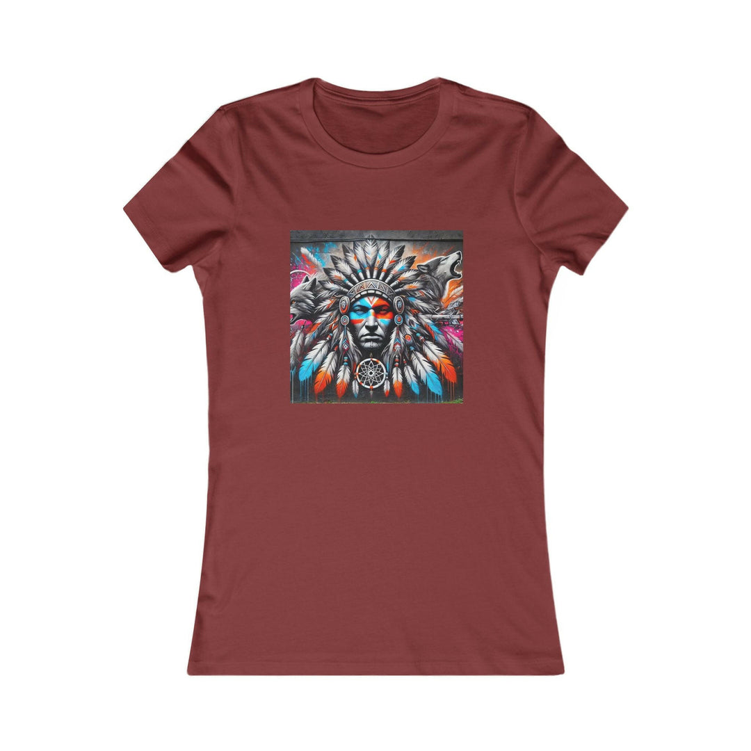 Indigenous women's tee featuring a native dream catcher - trendy, cultural apparel