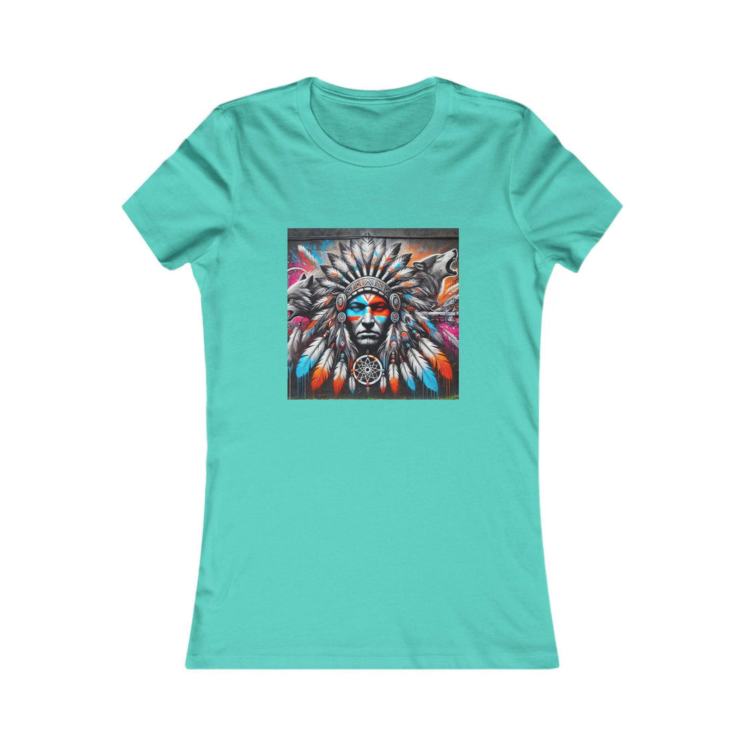 Indigenous women's tee featuring a native dream catcher - trendy, cultural apparel