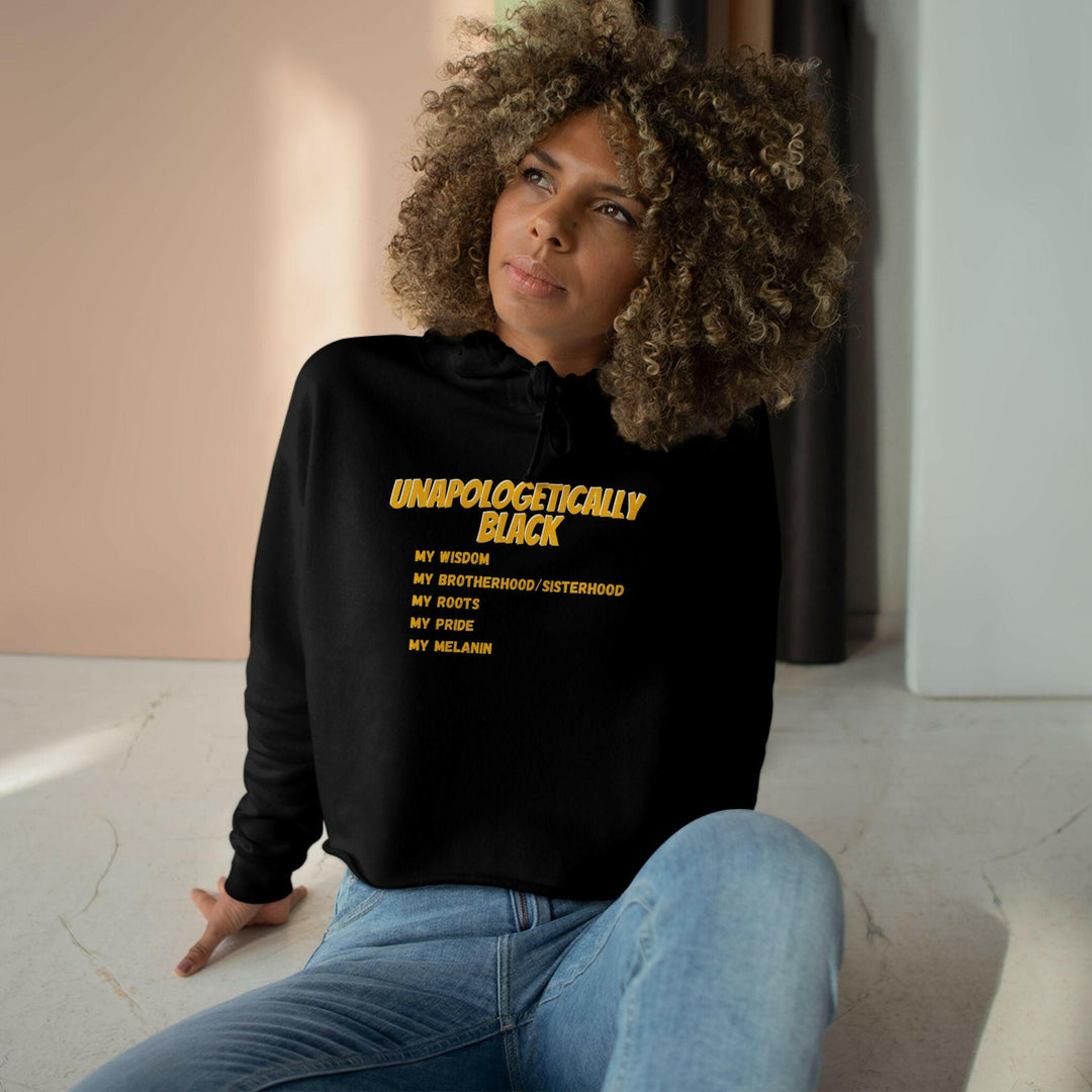 'Unapologetically BLACK' Crop Hoodie