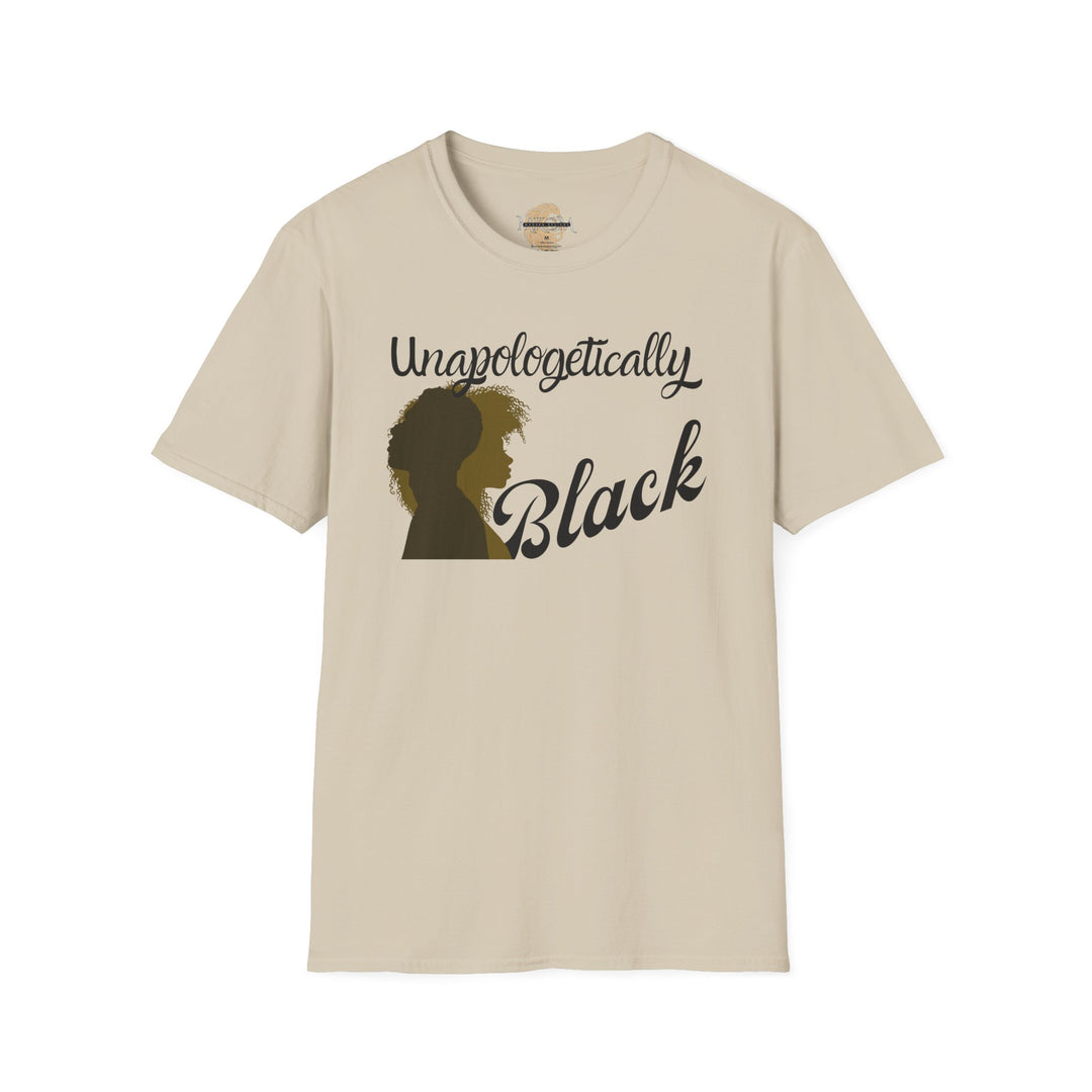 Empowerment-themed Unapologetically Black tee promoting unity and pride