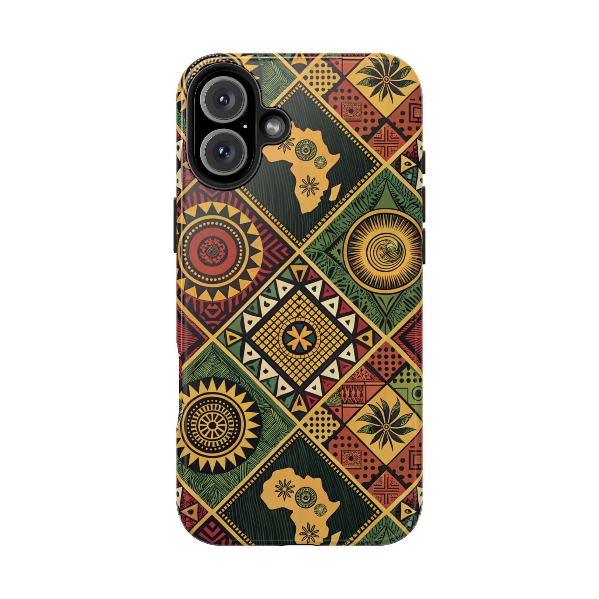 Afrocentric Tribal Pattern Tough Phone Case – African Heritage Style for iPhone & Samsung