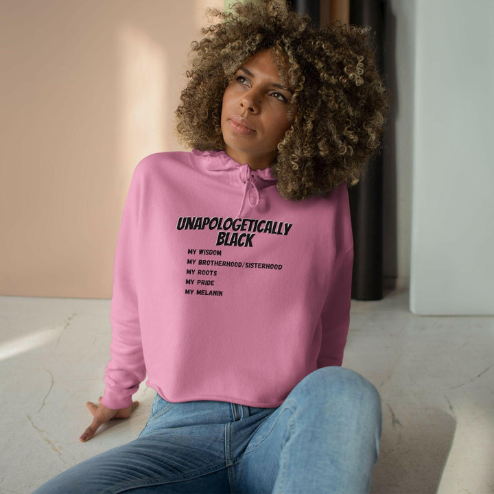 'Unapologetically BLACK' Crop Hoodie