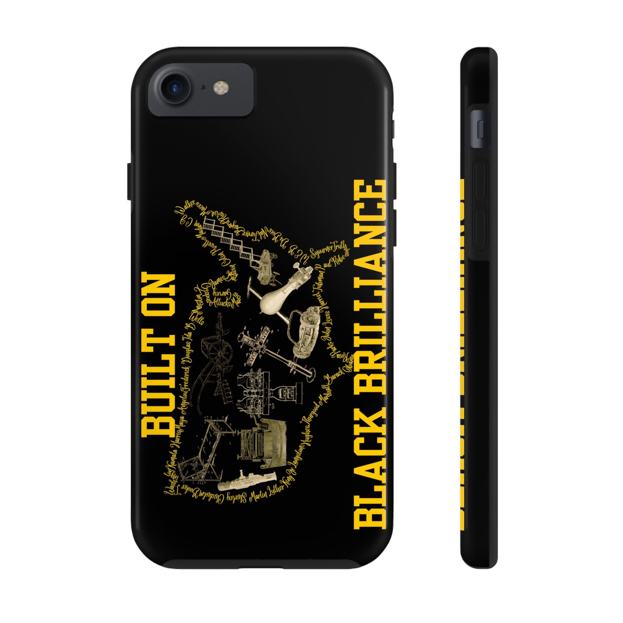 Built on Black Excellence Tough Phone Case – Melanin Magic Power Statement | iPhone & Samsung