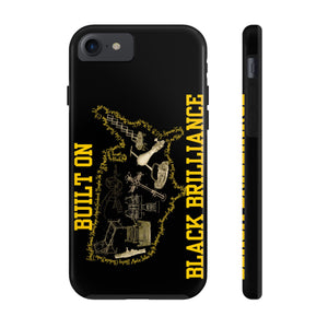 Built on Black Excellence Tough Phone Case – Melanin Magic Power Statement | iPhone & Samsung