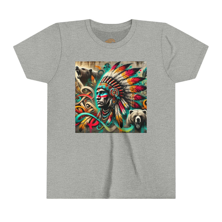 Tribal guardian youth tee featuring traditional design, cultural influence for stylish youths