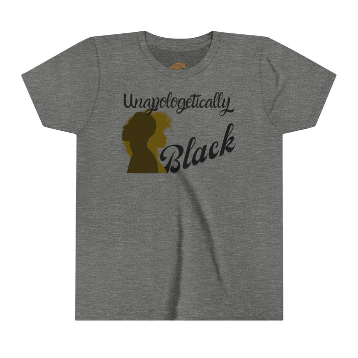 Unapologetically Black youth tee showcasing pride - Empower youths with this bold statement piece for empowerment.