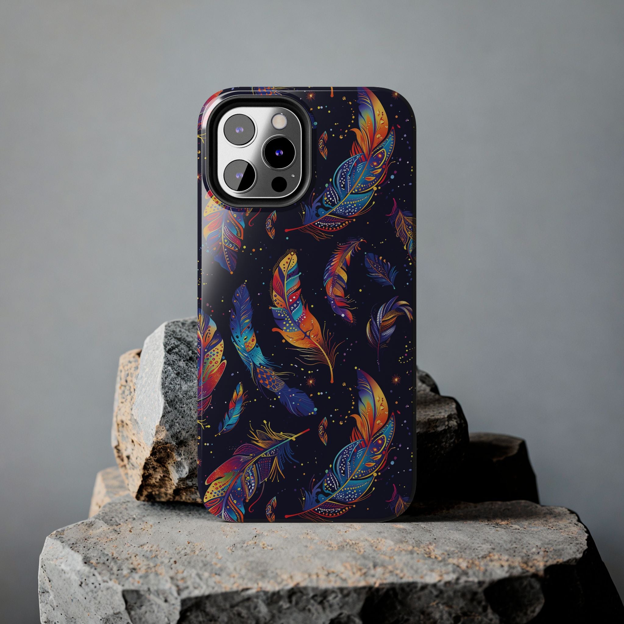 Native American Feather Tough Phone Case – Tribal Protection with Meaning for iPhone & Samsung