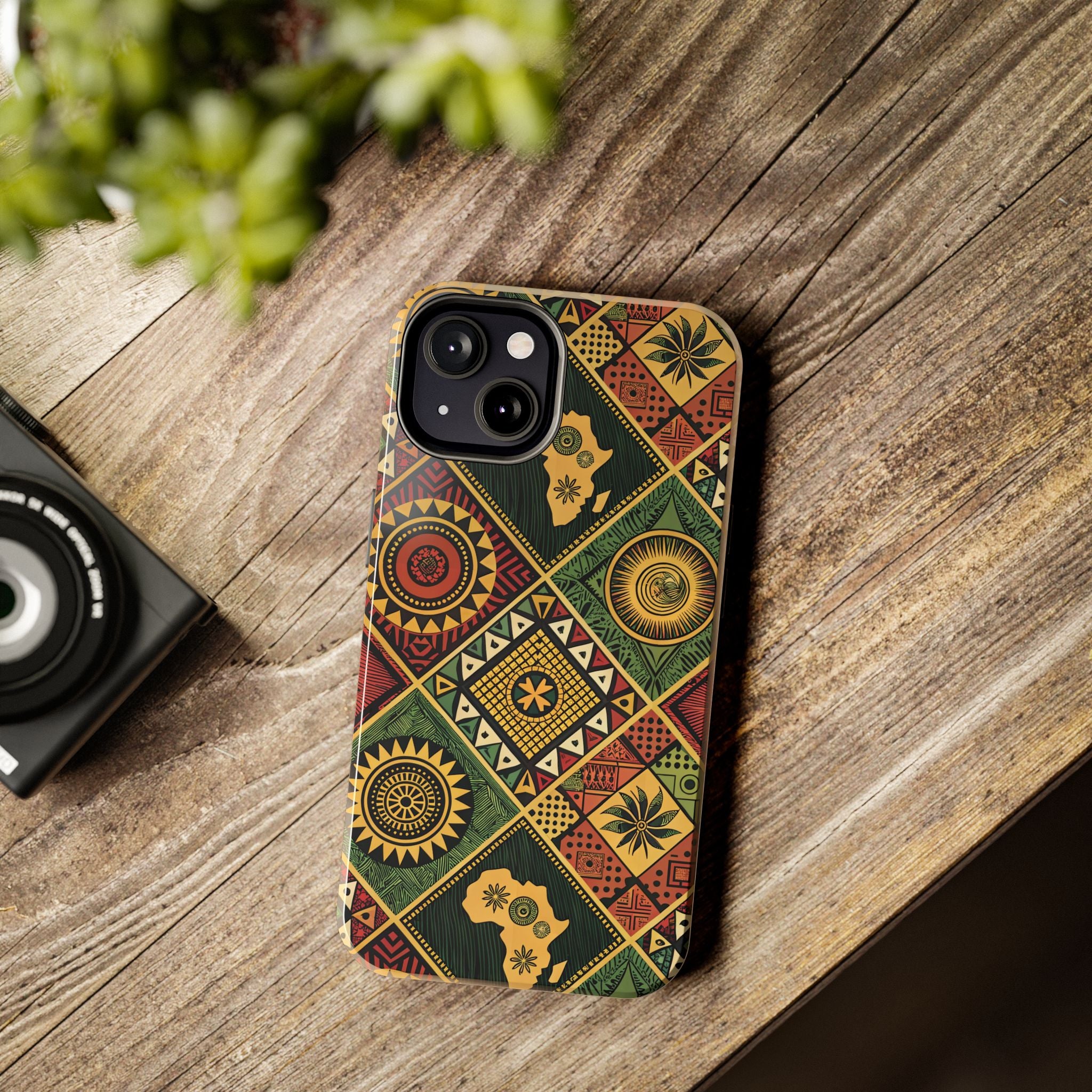 Afrocentric Tribal Pattern Tough Phone Case – African Heritage Style for iPhone & Samsung