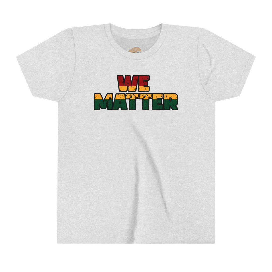 Stylish tee designed for youth with empowering slogan WE MATTER