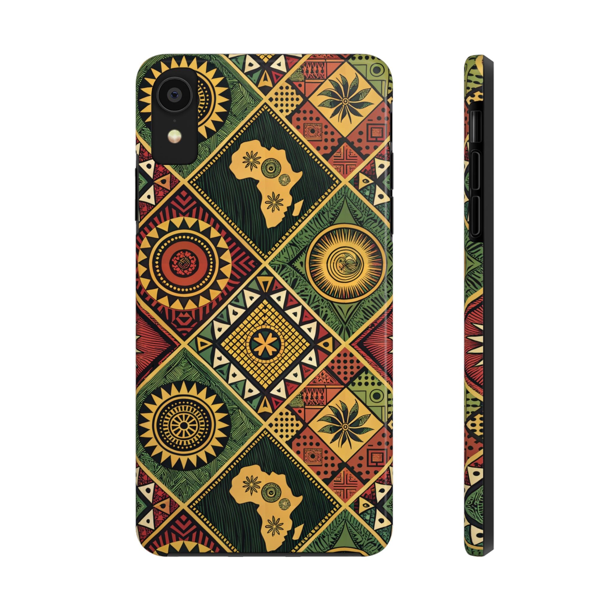 Afrocentric Tribal Pattern Tough Phone Case – African Heritage Style for iPhone & Samsung