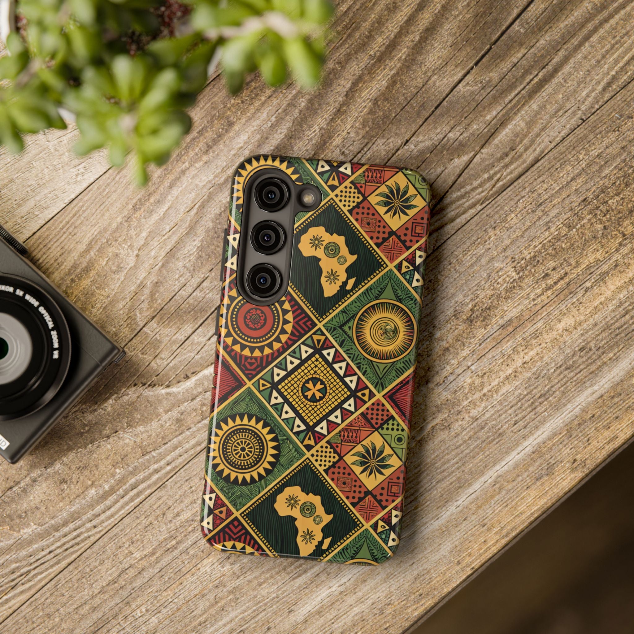 Afrocentric Tribal Pattern Tough Phone Case – African Heritage Style for iPhone & Samsung
