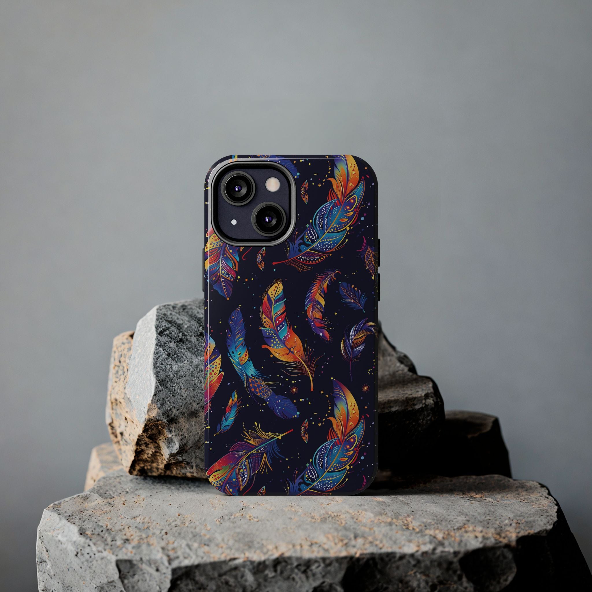 Native American Feather Tough Phone Case – Tribal Protection with Meaning for iPhone & Samsung