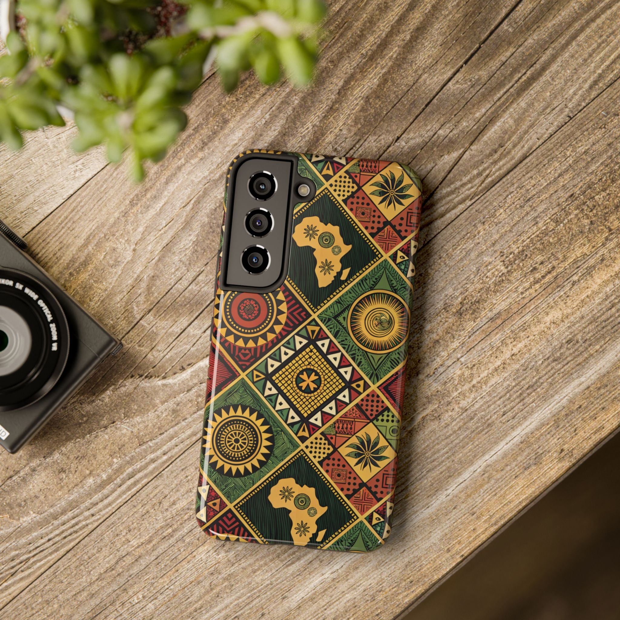 Afrocentric Tribal Pattern Tough Phone Case – African Heritage Style for iPhone & Samsung