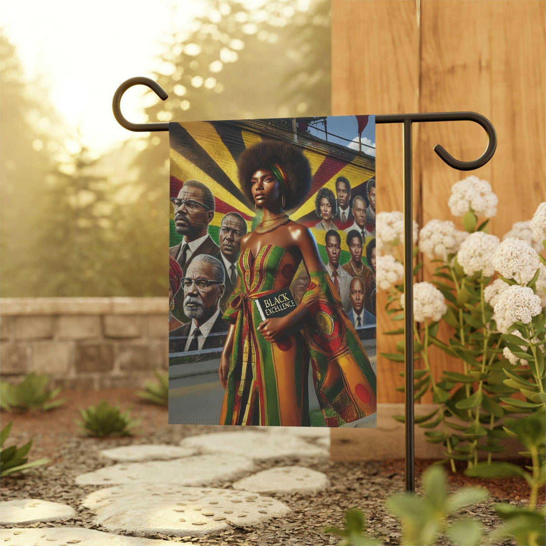 Black Excellence Woman Yard Flag.