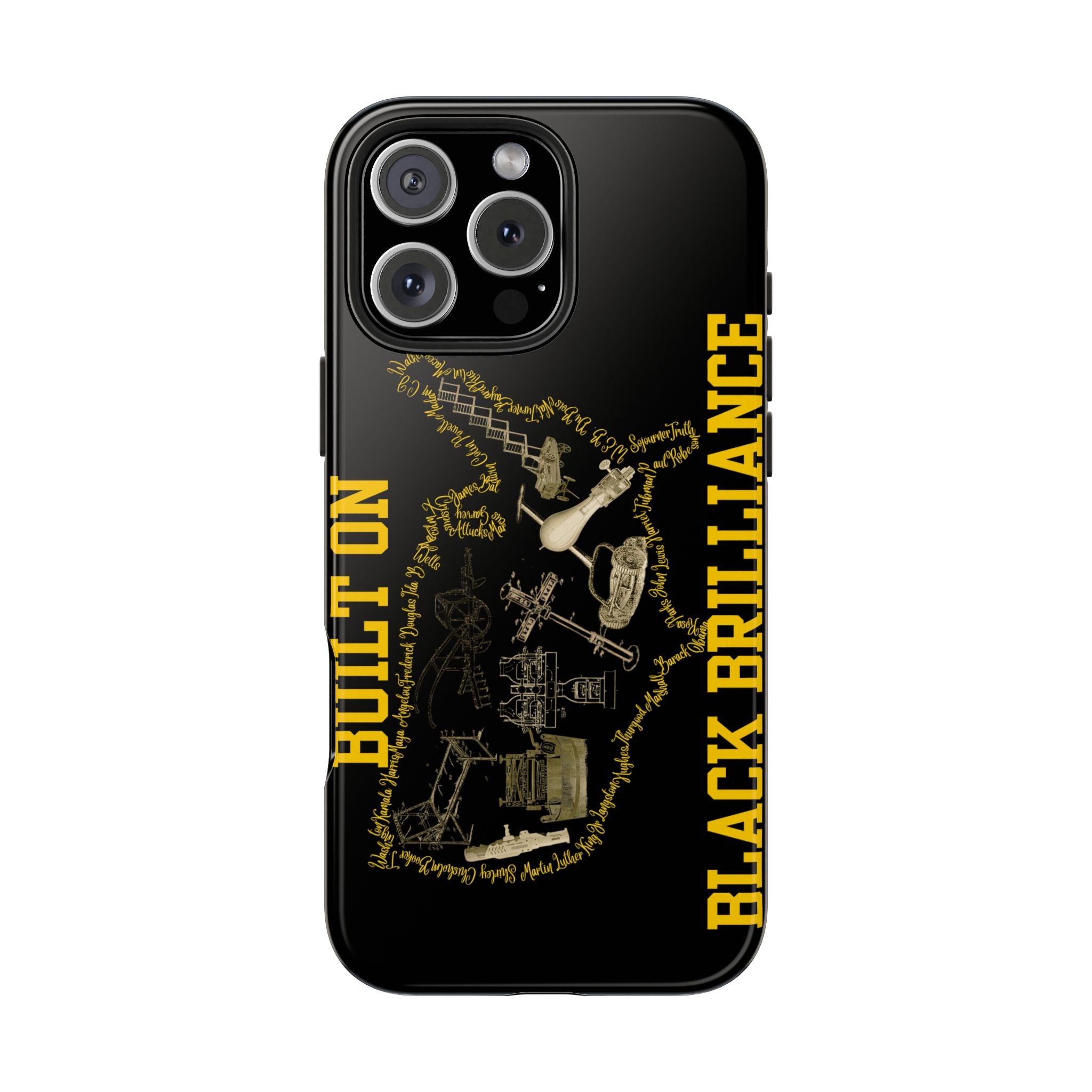 Built on Black Excellence Tough Phone Case – Melanin Magic Power Statement | iPhone & Samsung