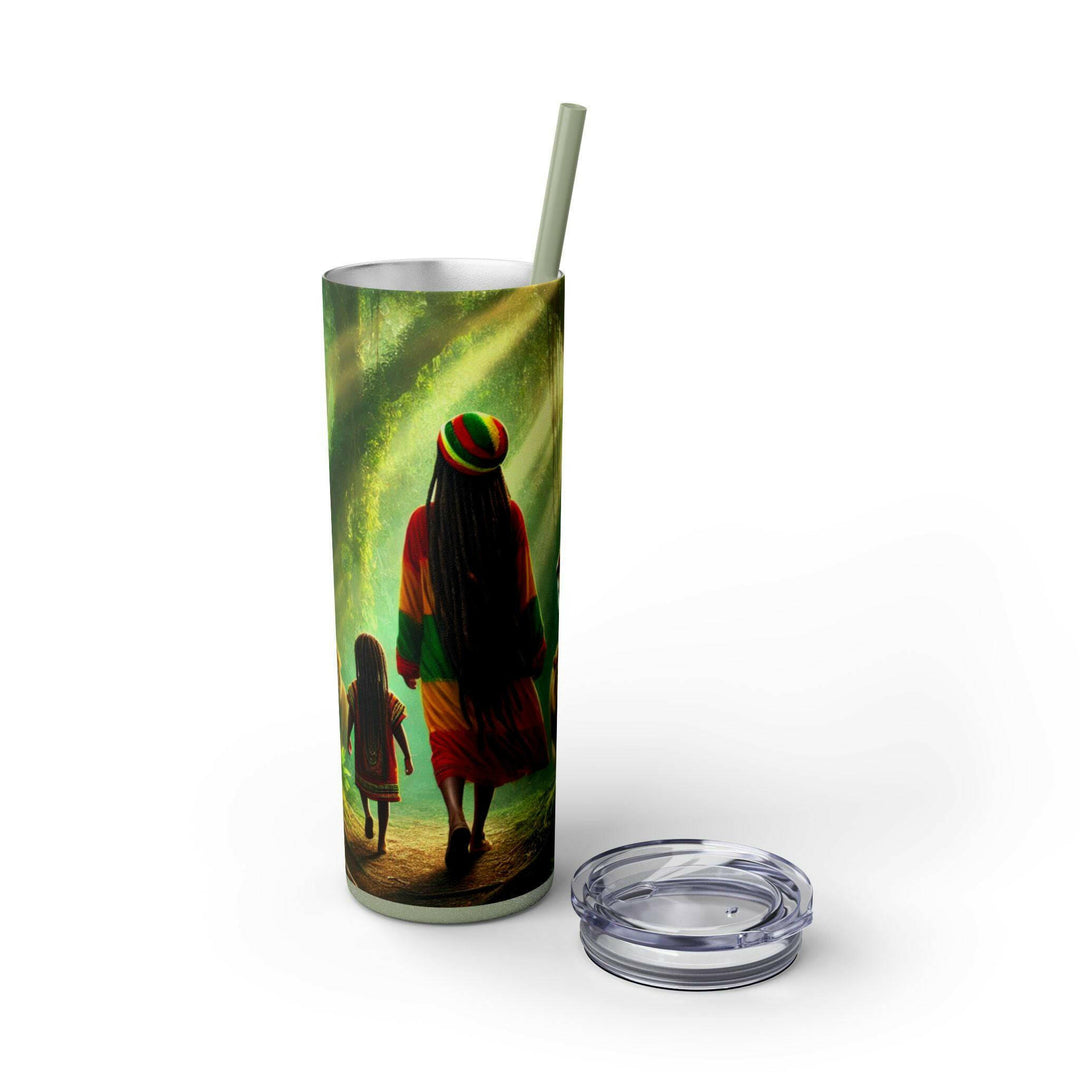 Rasta Lion Pride 20 oz Stainless Steel Tumbler | Cultural Reggae Art | Double Wall Insulated | Durable Travel Mug | Vibrant Lion Design - MKCM Modern Designs