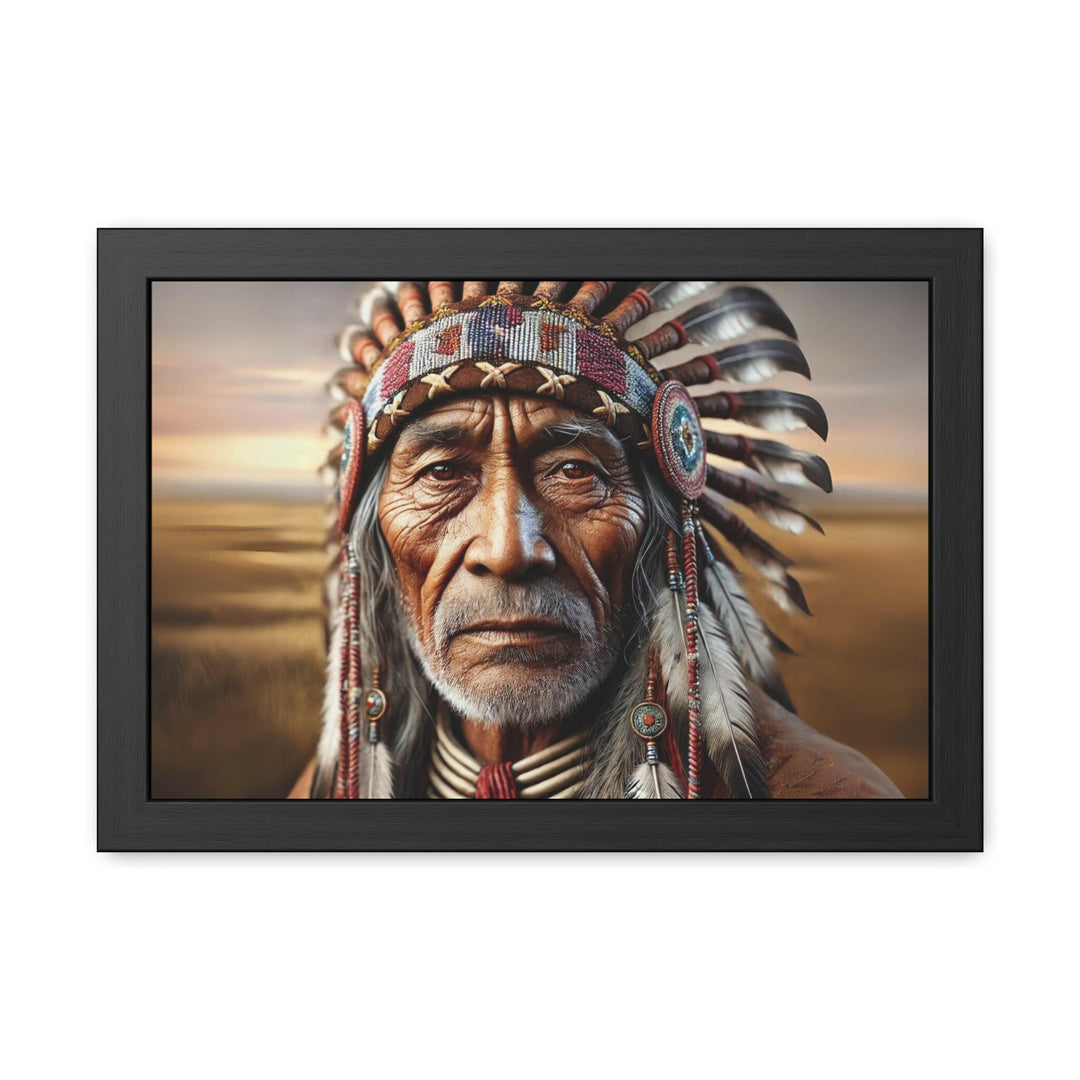 Native American Elder Framed Art.