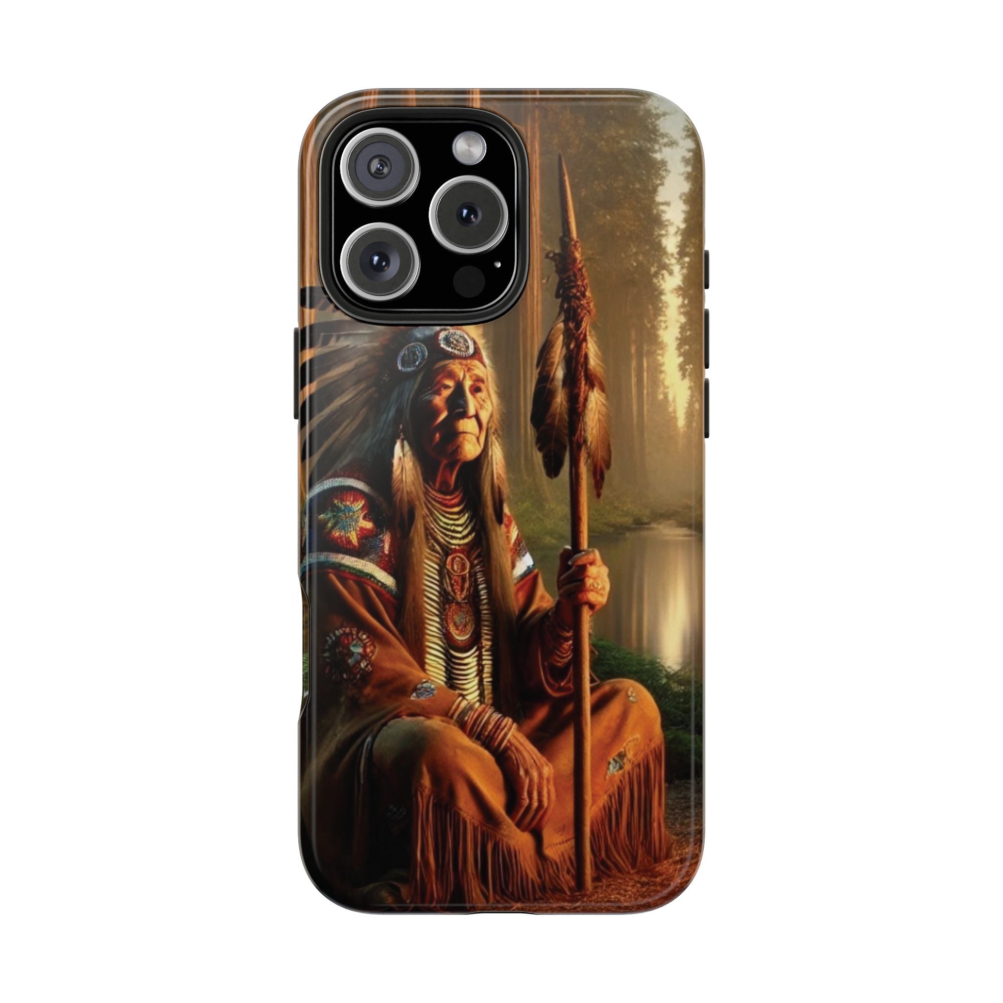 Native American Elder Tough Phone Case – Indigenous Warrior Wisdom for iPhone & Samsung